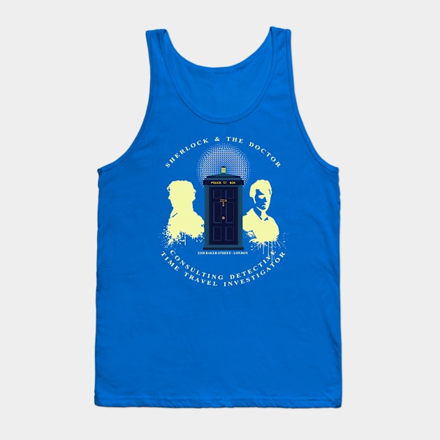 SHERLOCK AND 10TH Tank Top by KARMADESIGNER T-SHIRT SHOP